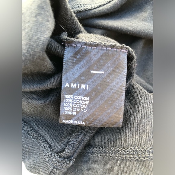 AMIRI Rum Label Black Short Sleeve Tshirt EUC Size Small - Picture 9 of 11